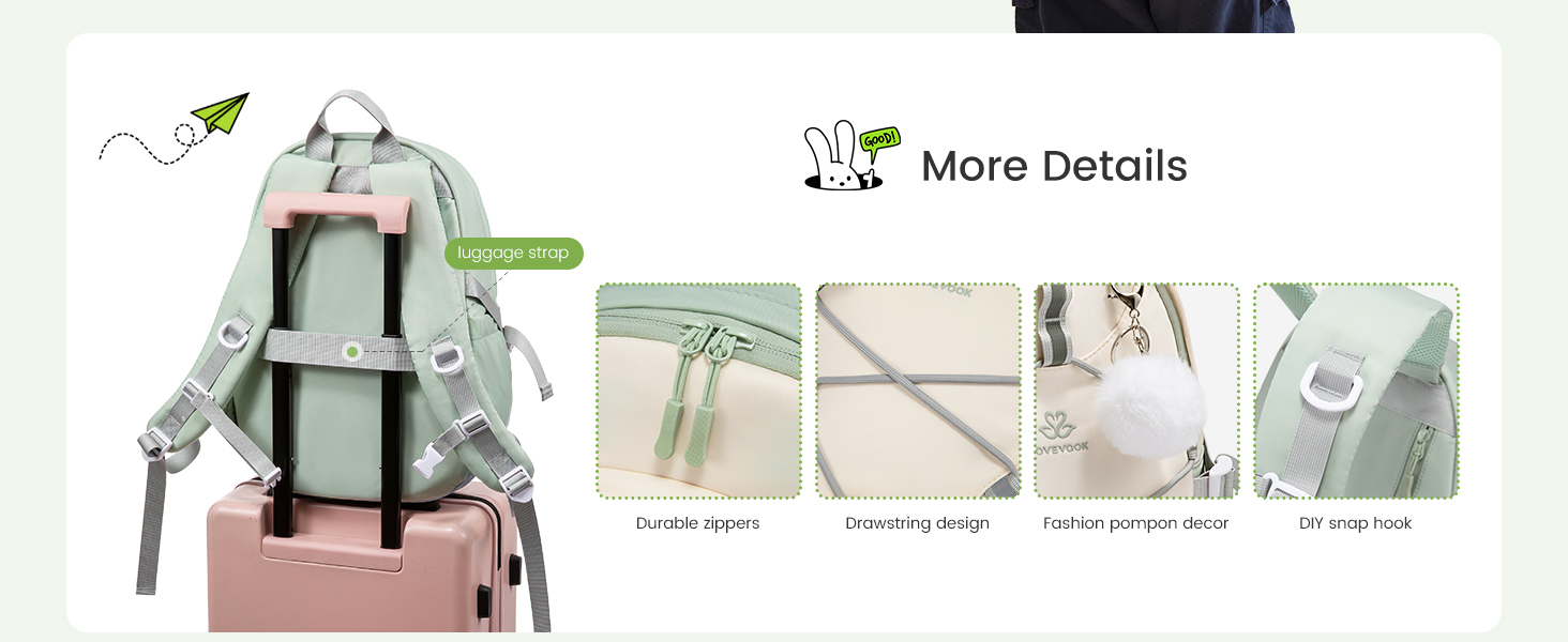 Шкільний рюкзак LOVEVOOK для дівчаток, 5 клас, рюкзак для дітей з нагрудною стрічкою, легка жіноча шкільна сумка, рюкзак для дітей від 8 років для дитячого садка, школи, університету, дозвілля, сірий-рожевий, 15,6 дюймів