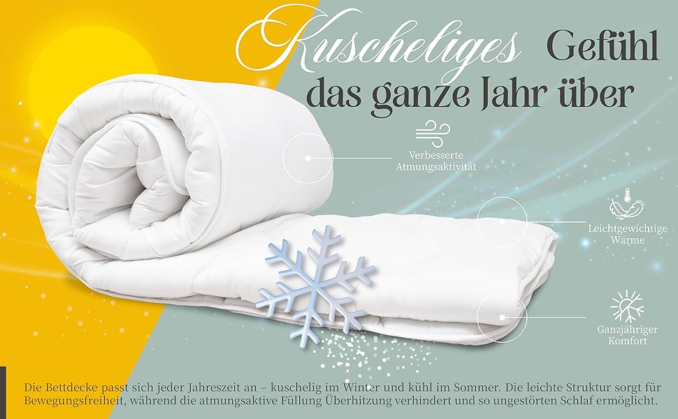 Комплект постільної білизни Fam' Home 200x200 см та 2 подушки 80x80 см – комплект для 2 осіб, антиалергенний, мікрофібра, Oeko-Tex® сертифікат, машинне прання