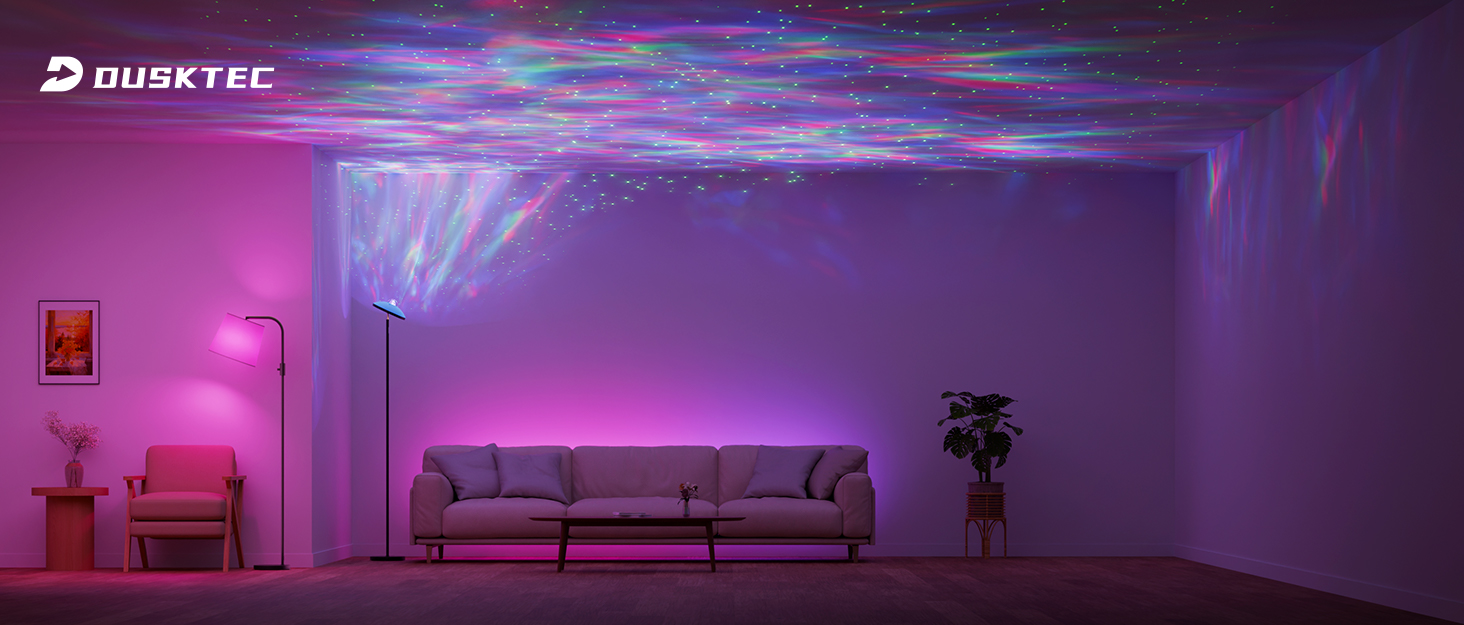 Світлодіодна торшер DUSKTEC RGB для вітальні, смарт-лампа з димером, керування через додаток, тепле та холодне біле світло, 10W, 1200LM, аркова лампа для читання, приліжкова лампа