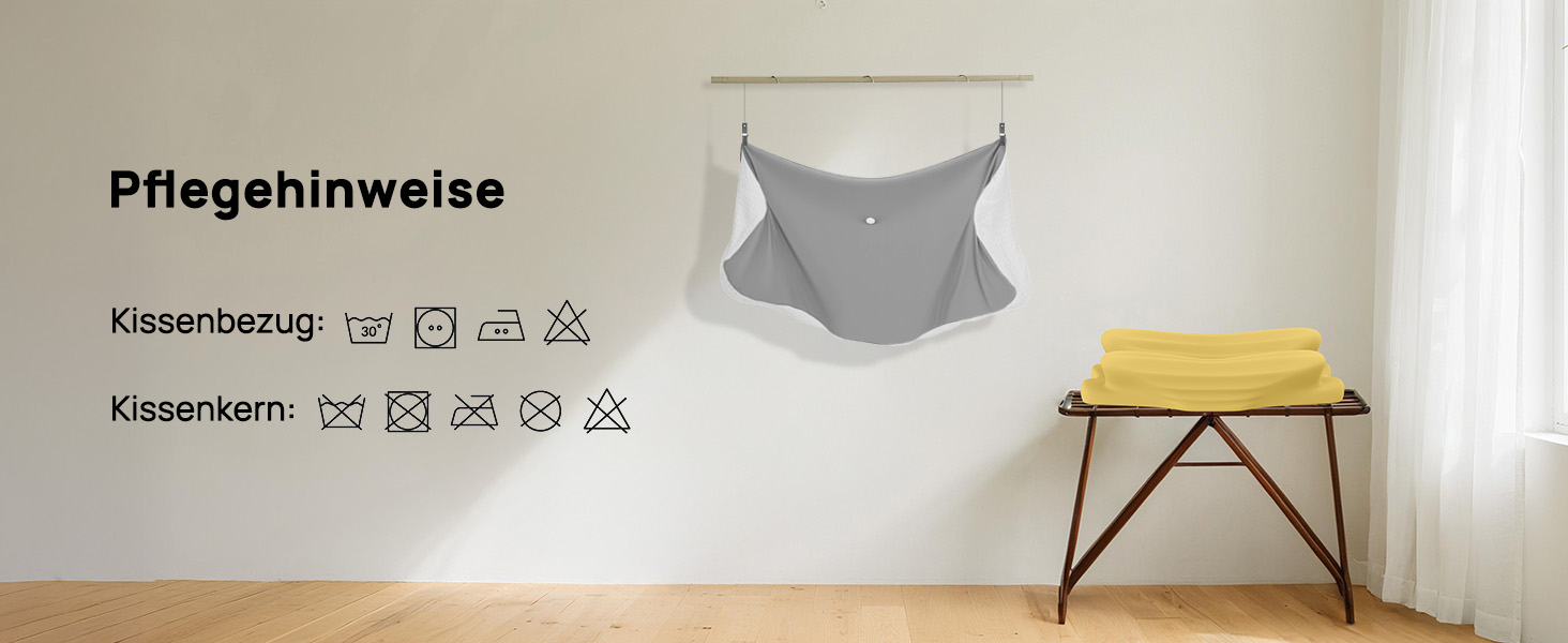 Подушка для шиї Feagar з Memory Foam, ергономічна, 2 висоти (8/12 см), сіра. Підтримка шиї та плечей
