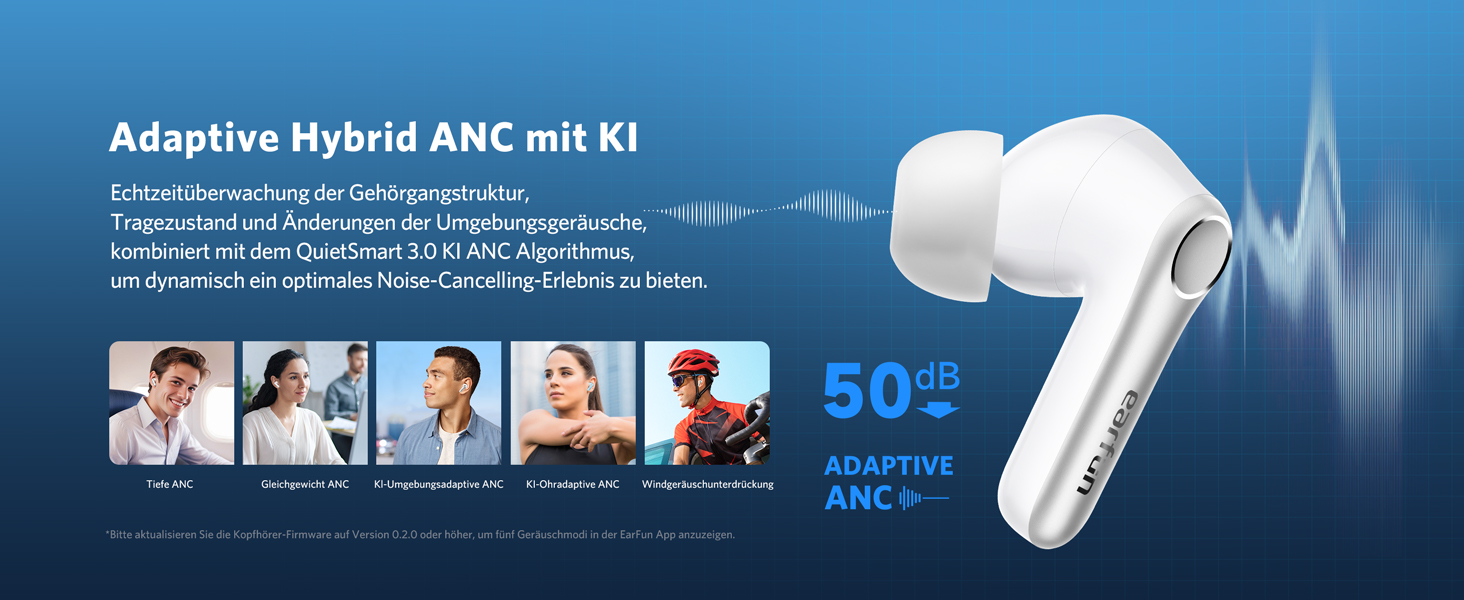 Навушники EarFun Air Pro 4, адаптивне шумозаглушення, aptX, LDAC, акумулятор 52 год, білий