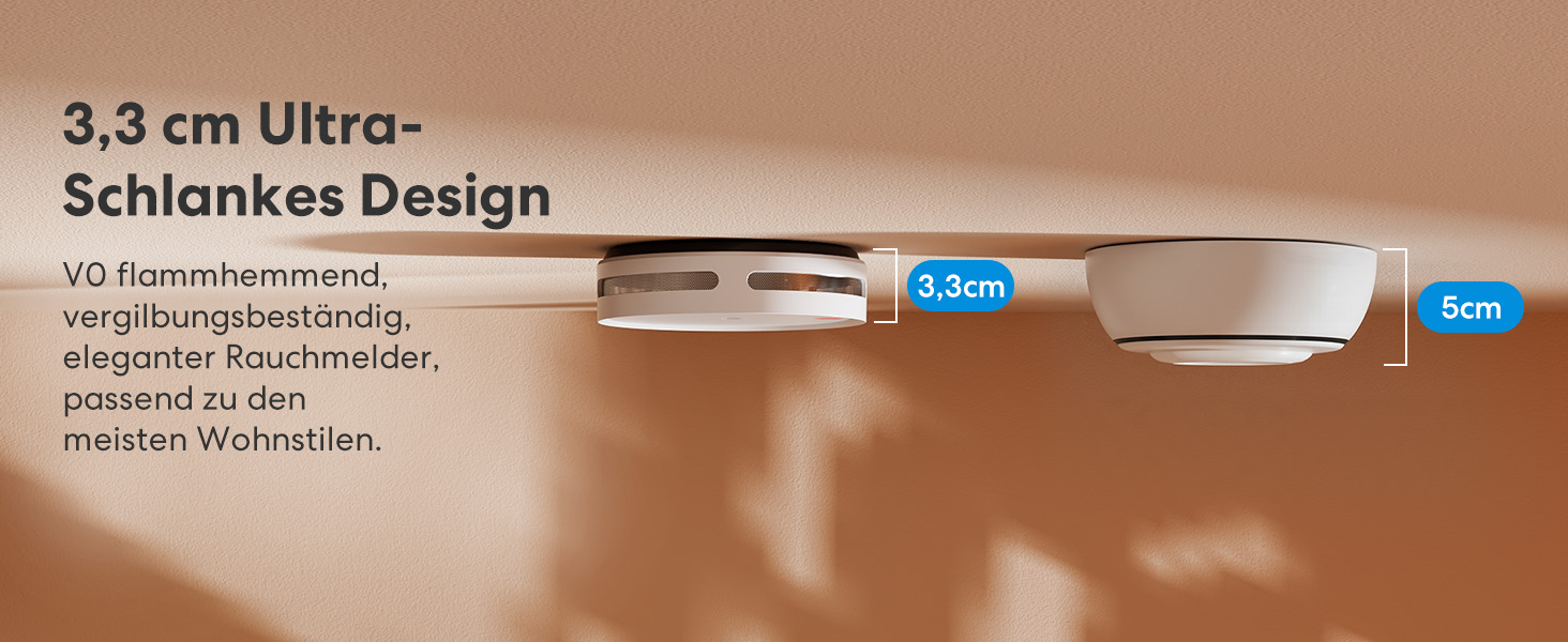 Meross Matter комплект димових сповіщувачів (3 шт.) з Matter Hub, Wi-Fi, двосторонній датчик світла, захист від комах 0,8 мм