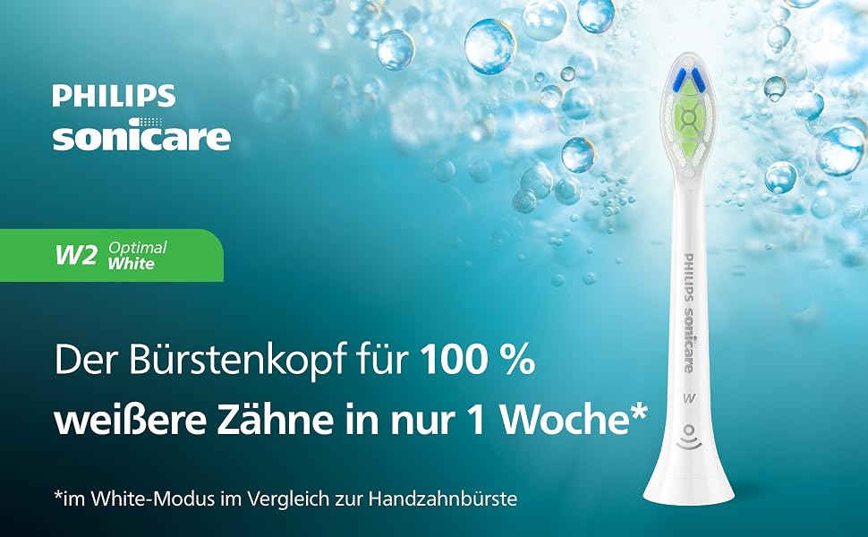 Смінні насадки для електричної зубної щітки Philips Sonicare W2 Optimal White, білі, 8 шт, HX6068/87