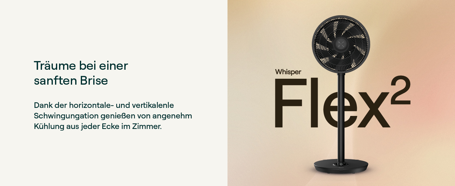 Duux Whisper Flex 2 Smart Вентилятор - Тихий (13 дБ), Нічний режим, Таймер, Регульована висота (54-92 см), Енергоефективний, Керування через App та Пульт - Чорний