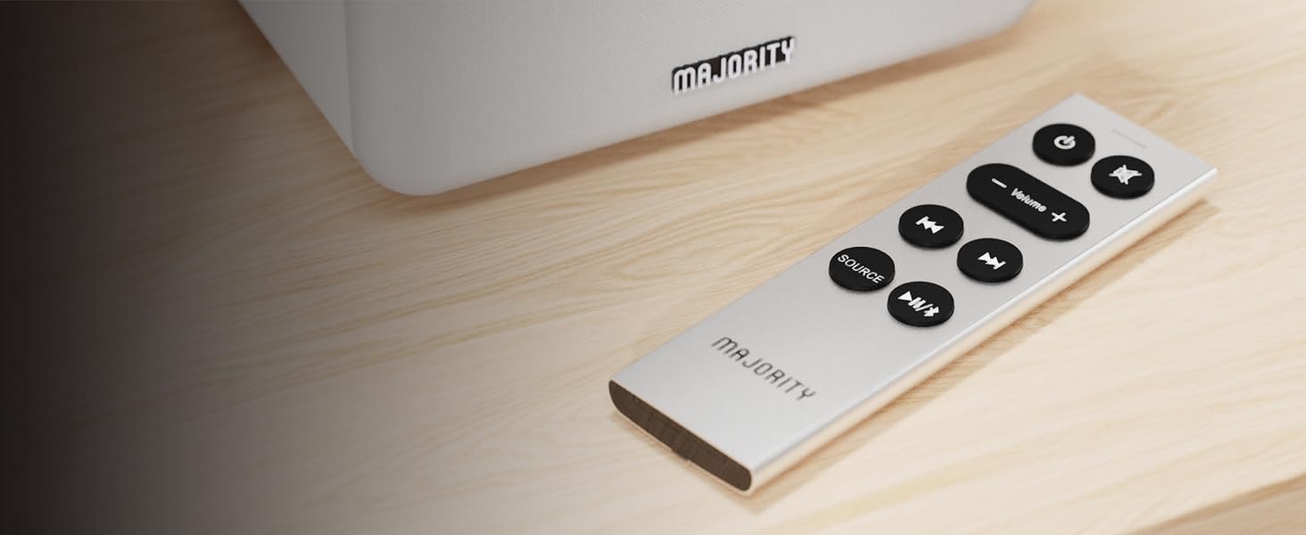 Bluetooth колонка Majority D70X 70W з HDMI ARC, пультам ДК та двома драйверами (біла) - активні монітори для ПК, DJ, студії