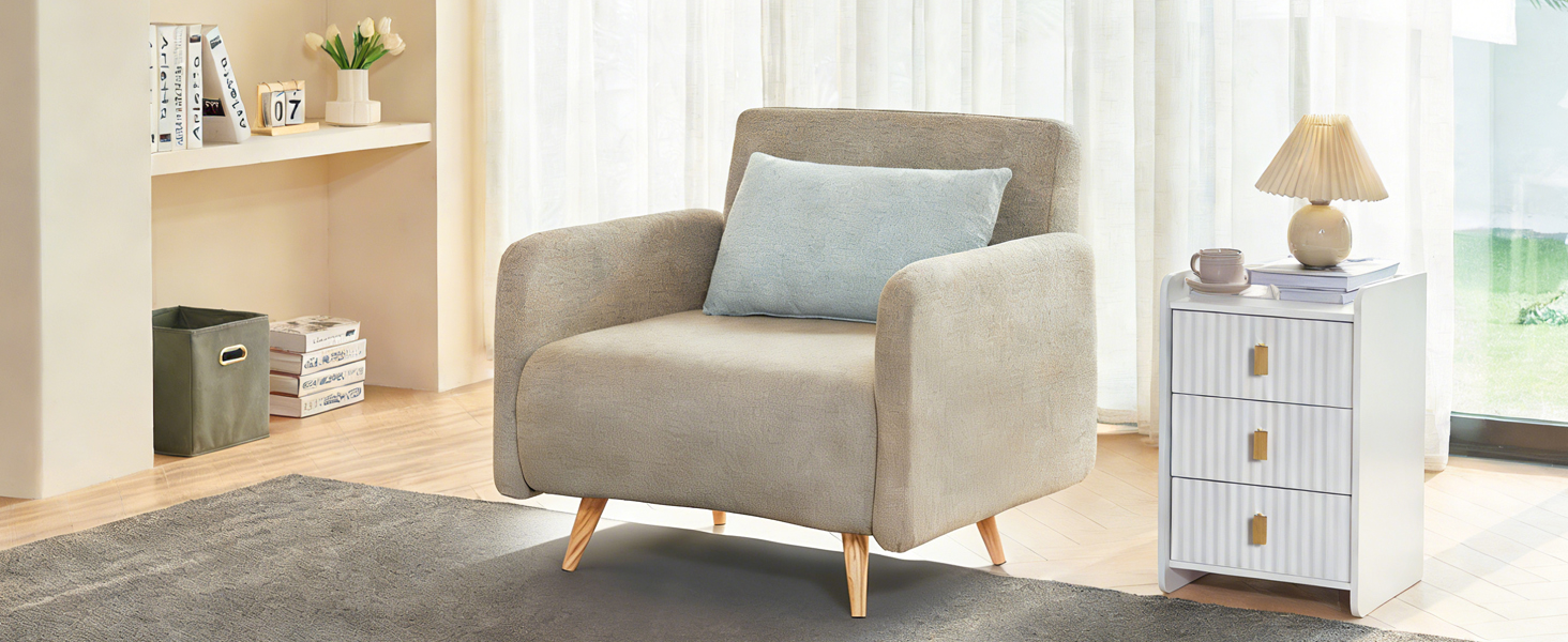 Нічний столик з 3 шухлядами, білий, для спальні та вітальні