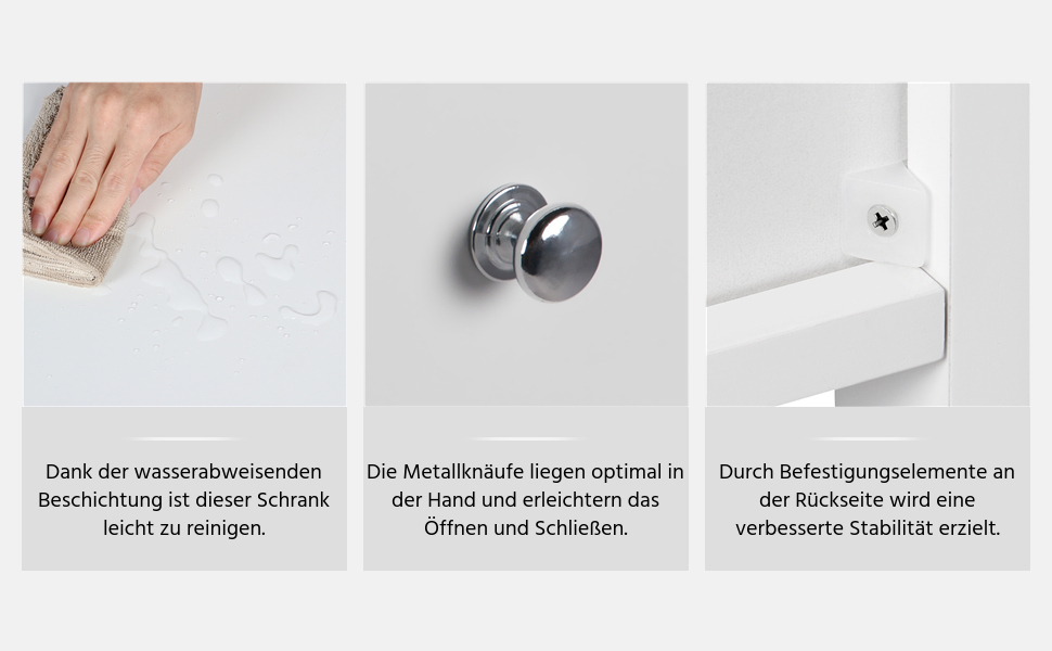 Шафка для ванної кімнати Yaheetech - вузька тумбочка з шухлядою та дверцятами, 32 x 30 x 87 см, біла