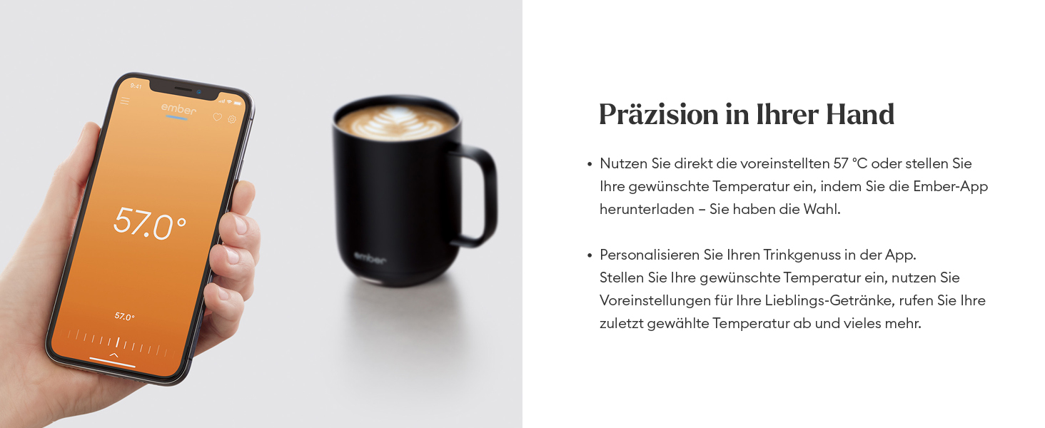 Розумний термокружка Ember Smart Mug 2, 295 мл, чорний: регулювання температури через додаток, LED дисплей, акумулятор, покращений дизайн