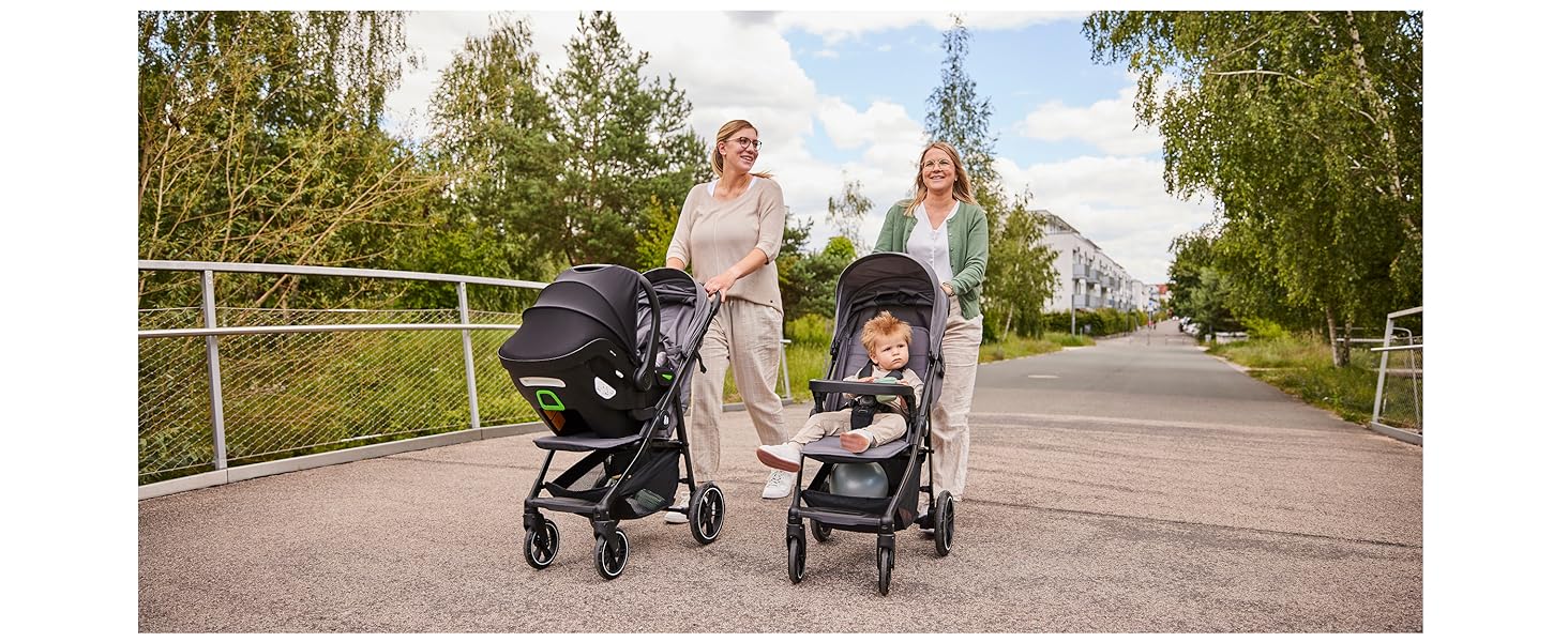 Дитяча коляска 3в1 Hauck Shop N Care Travel Set Olive - Buggy, люлька, автокрісло i-Size, підстаканник, SPF 50+, регульована спинка, складна