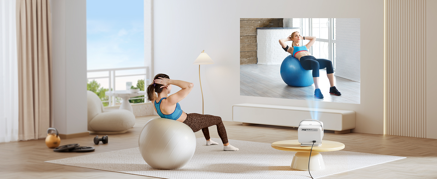 YABER V12 проєктор 4K: Full HD, WiFi6, Bluetooth 5.2, автофокус, 20W Dolby, для дому та на відкритому повітрі