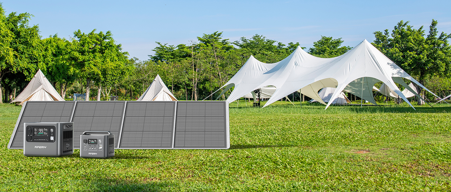 Портативна електростанція AFERIY 3840Wh з LiFePO4 акумулятором, 3x230V AC, 7200W (пікове), 2200W швидка зарядка, для кемпінгу та подорожей