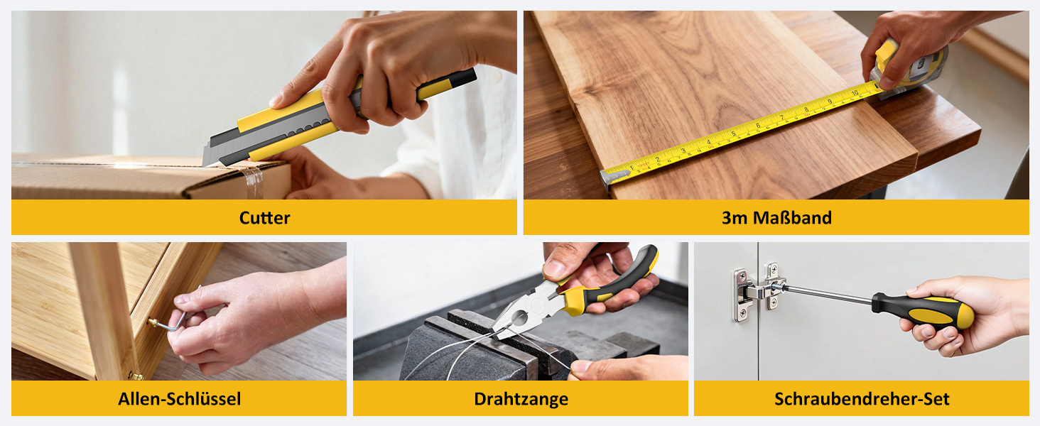 Набір інструментів Sundpey 170 предметів з акумуляторним дрилем-шуруповертом 21V, 2.0Ah, жовтий кейс для дому та ремонту