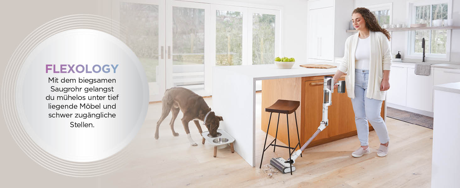 Shark акумуляторний пилосос Clean & Empty з базою самостійного очищення, до 40 хв роботи, бездротовий, для шерсті тварин, килимів та твердих підлог, з LED-підсвічуванням, тихий, білий/блакитний, BU3521EU