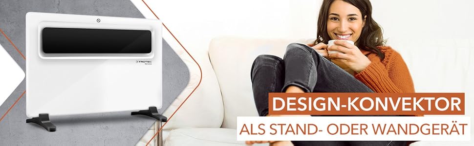 Тротэк конвекторний обігрівач TCH 1510 E – 1500 Вт, електричний, для кріплення на стіну