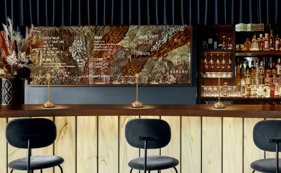 Mini LED-лампа настільна бездротова, акумуляторна, 4000 mAh, регулювання яскравості, для спальні, кухні, кафе, кемпінгу, чорна, 2 шт.