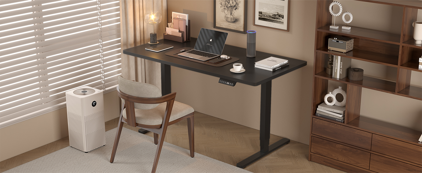 Електричний столик-трансформер Devoko з регулюванням висоти 60-125 см, 3 пам'яті, чорний