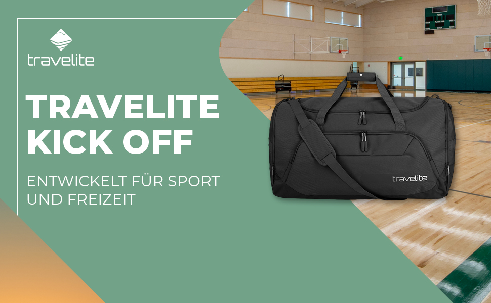 Дорожня сумка Travelite Kick Off L, 60 см, 73 л, велика спортивна сумка, чорна