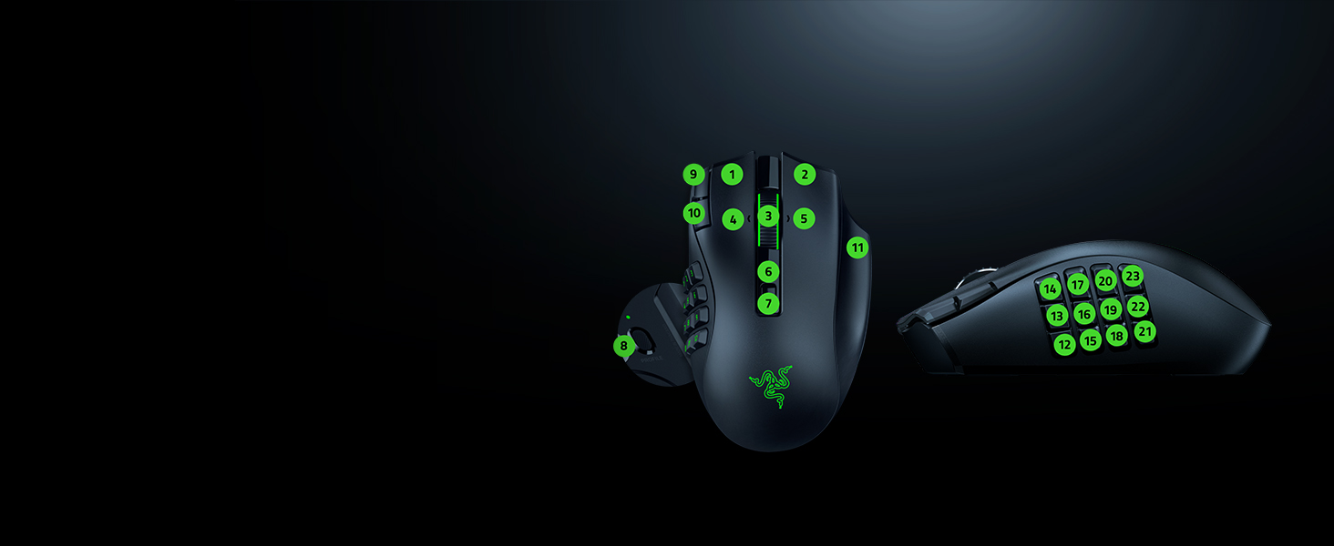 Бездротова ігрова миша Razer Naga V3 Pro для MMO з мінливими бічними панелями, оптичним сенсором Focus Pro 50K та перемикачами Gen-4