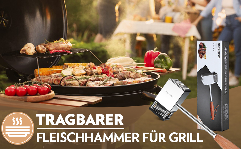 Пресс для бургерів Freelander з чавуну, набір для приготування смашених бургерів (діаметр 17.6 см, 20.5 см), прес для гриля з термостійкою ручкою, великий прес для гамбургерів, стейків, сендвічів (сріблястий)