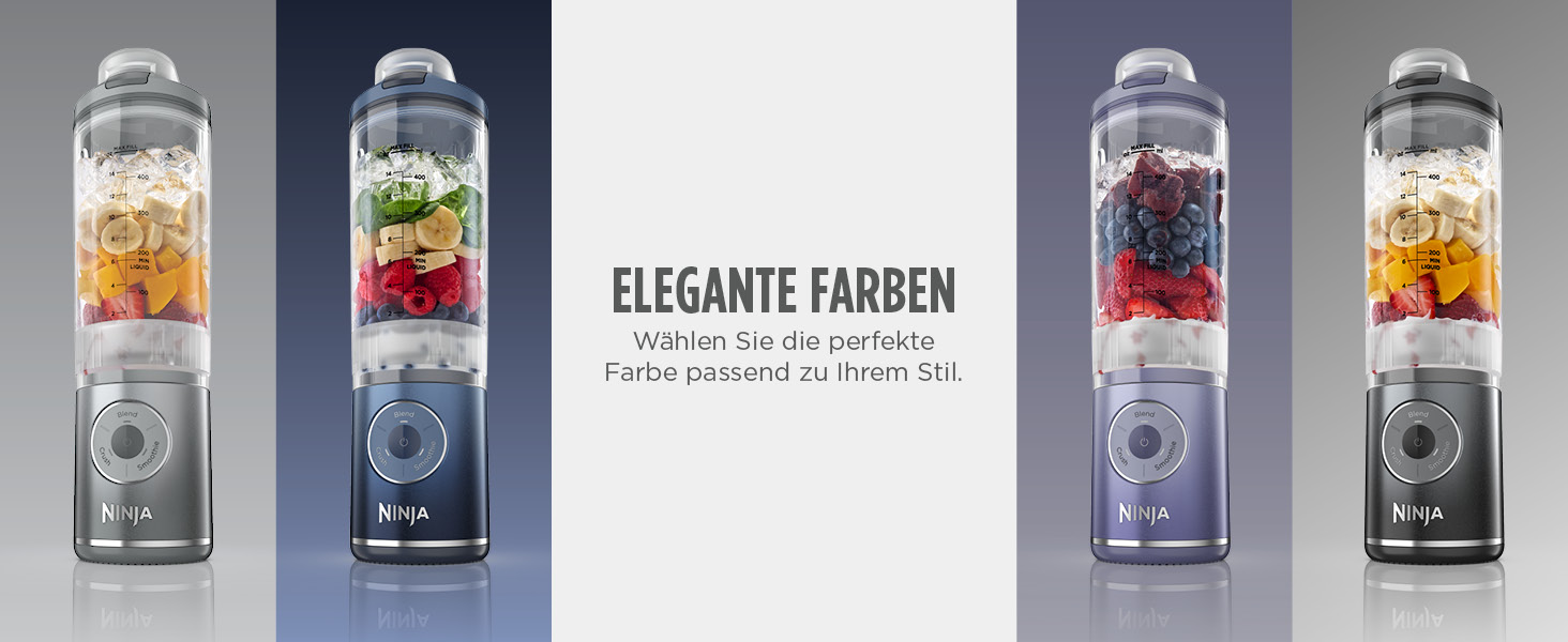 Портативний блендер Ninja Blast Max BC251EULD (сріблястий) – 570 мл, акумуляторний, для смузі та протеїнових коктейлів