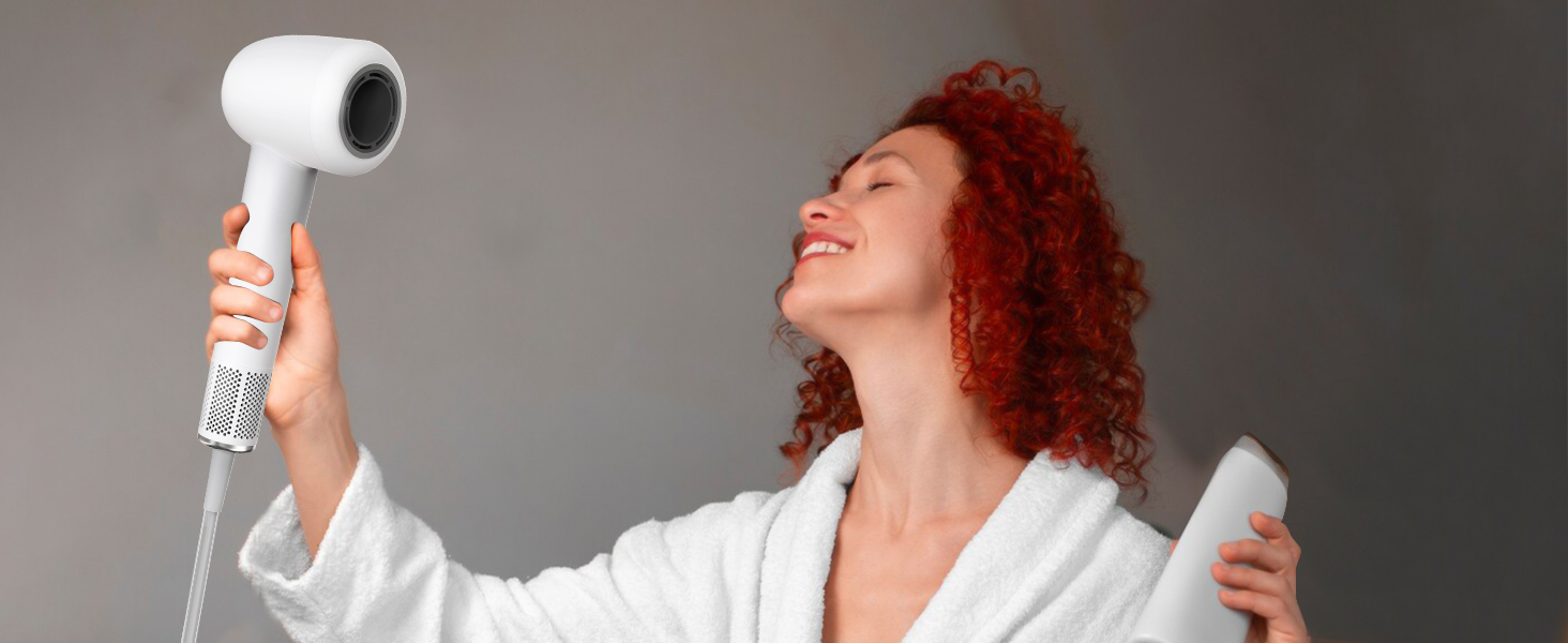 Мультистайлер для волосся 7 в 1 UKLISS Hairstyler Pro: фен, автоматична плойка, кругла щітка та випрямляч для професійного стайлінгу, білий