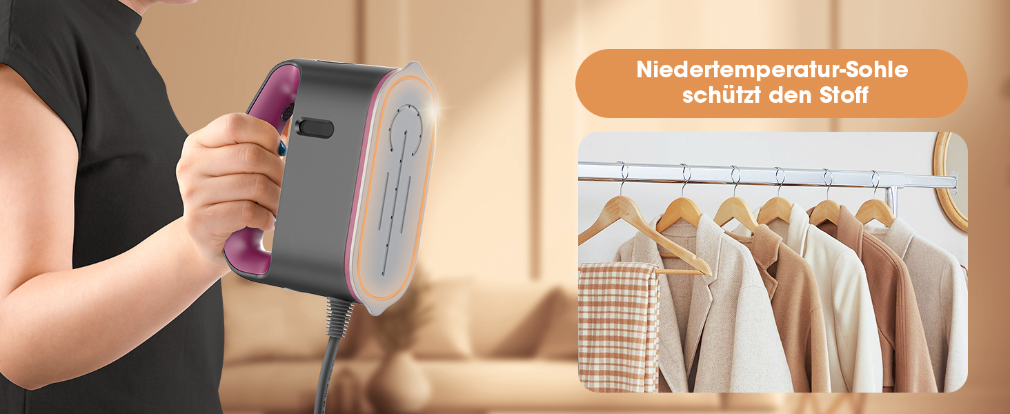 Праска Newbealer: компактна туристична праска, 1200W, 3 режими, швидкий нагрів 45с, зелений/пісочний колір