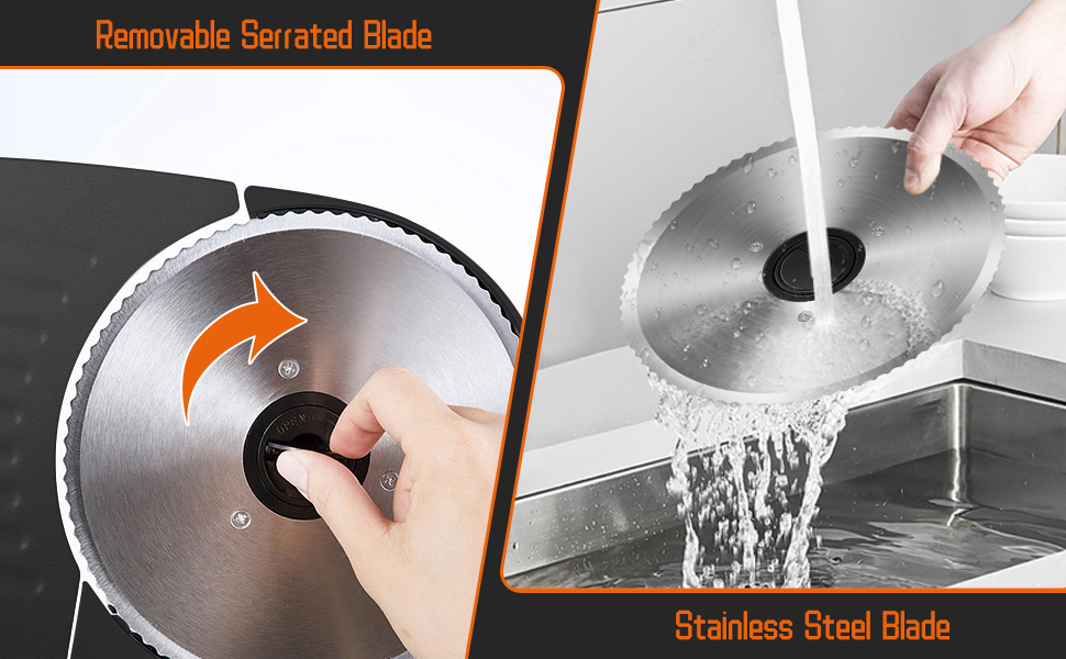 Електричний слайсер 200W з нержавіючої сталі - кухонна машина з регулюванням 0-15 мм, 2 леза, для м'яса, ковбаси, сиру та хліба