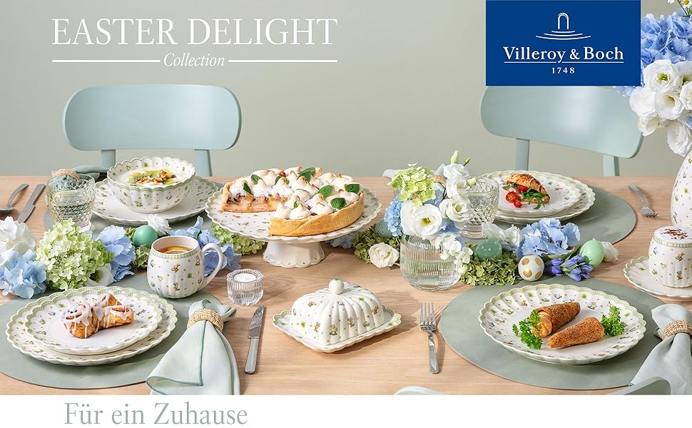 Ваза Villeroy & Boch Easter Delight Зелена, керамічна ваза для квітів, декор на Великдень, порцелянова ваза преміум-класу