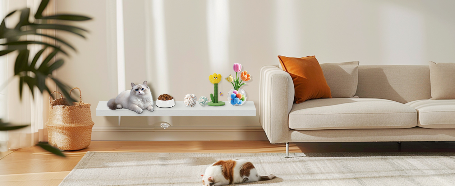 Набір настінних полиць 4 шт. білі, MDF, 40x14x3 см - для книг, декору, настінні стелажі