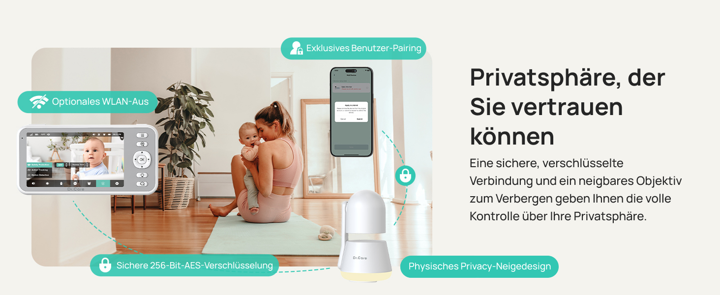 Відеоняня Dr.Care LumiView з камерою та монітором 5