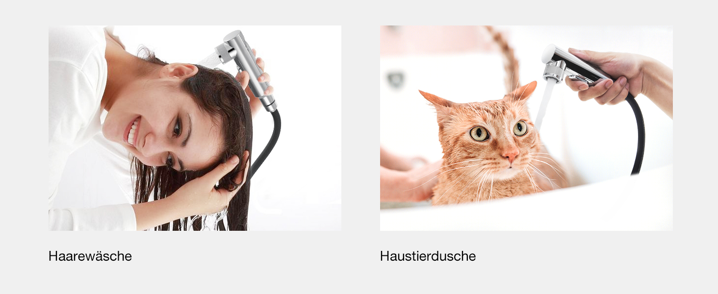 Сучасний змішувач для ванної кімнати CREA з висувною лійкою, 2 режими струменя, з міді, хром, для умивальника