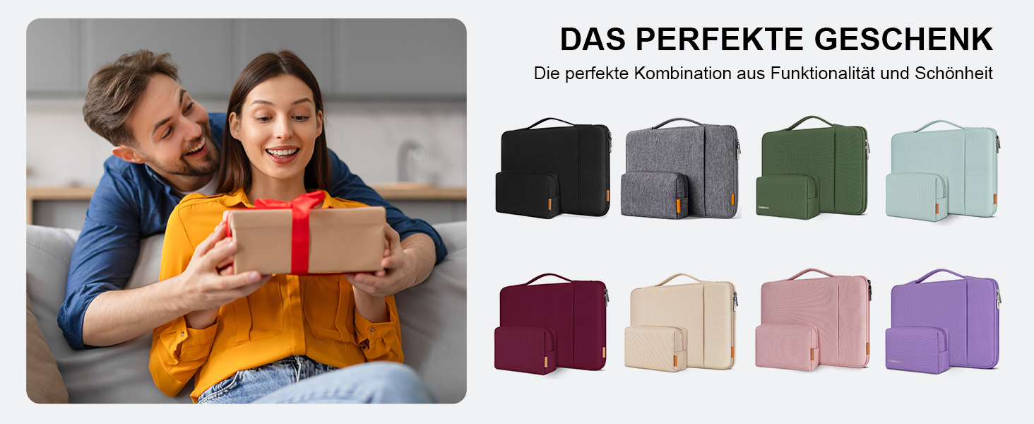 Чохол-сумка для ноутбука DOMISO для MacBook Pro 14 дюймів, захисний м'який кейс, бежевий