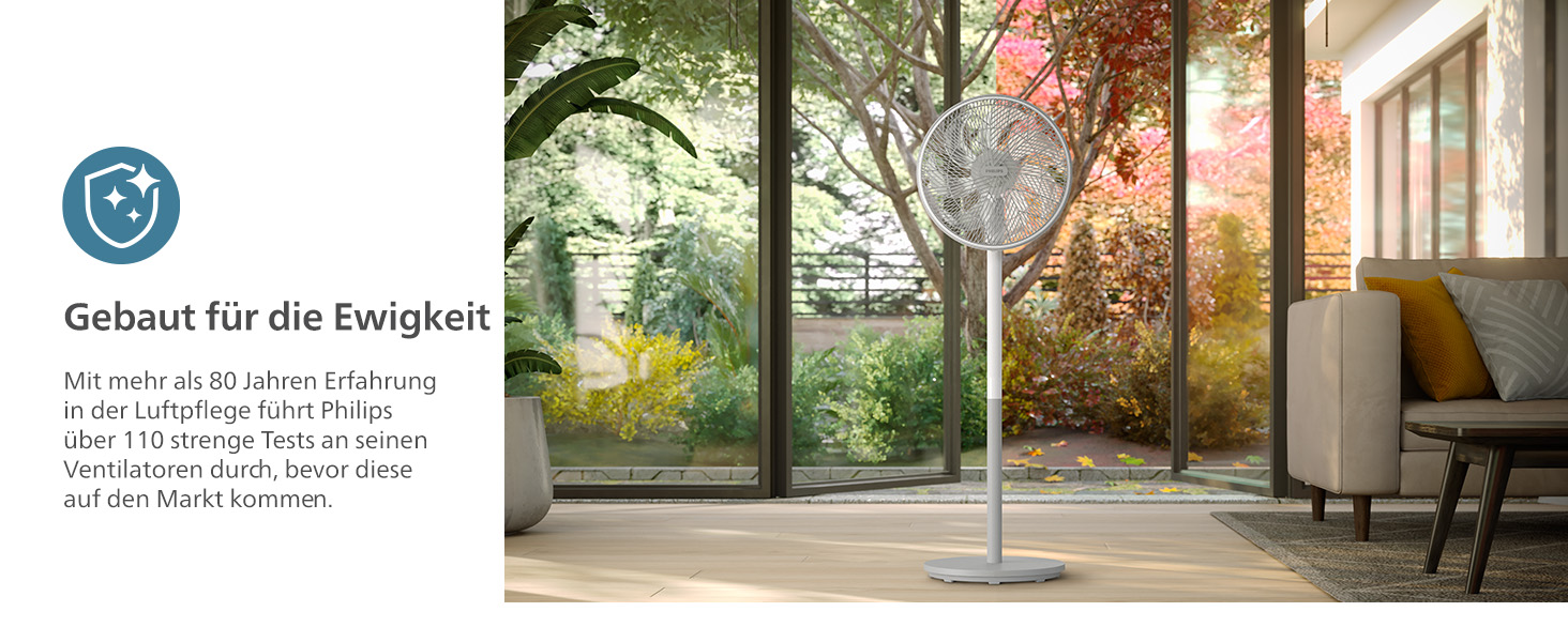 Вентилятор підлоговий Philips Series 5000 CX5535/11 з пультом, таймером, 3 швидкості, 40 Вт, білий
