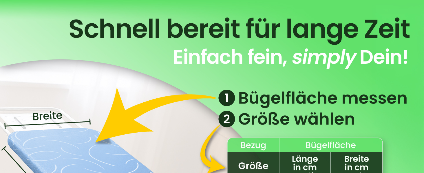 Преміум чохол для прасувальної дошки SimplySmooth 120x40 см, OEKOTEX100, Made in Germany, комфортне покриття, сірий/білий