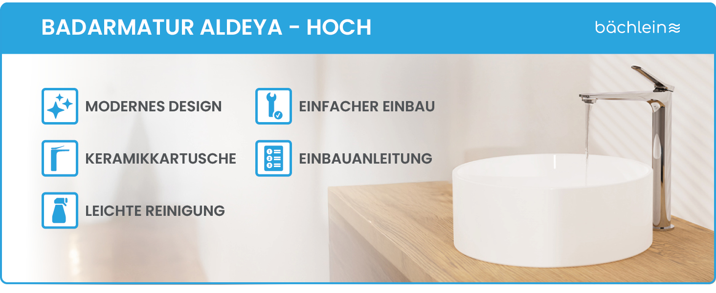 Чорний матовий змішувач для умивальника Aldeya: стильний дизайн, монтажний комплект, висока модель