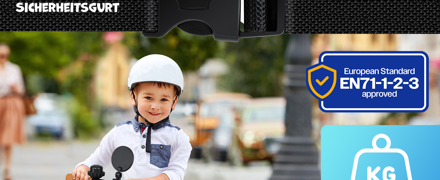 Біговел-триколіс KIDIZ 6-в-1 для дітей від 1 до 5 років (бежевий) до 25 кг з ручкою, захисним бампером, ременем безпеки, дзвінком та дзеркалом