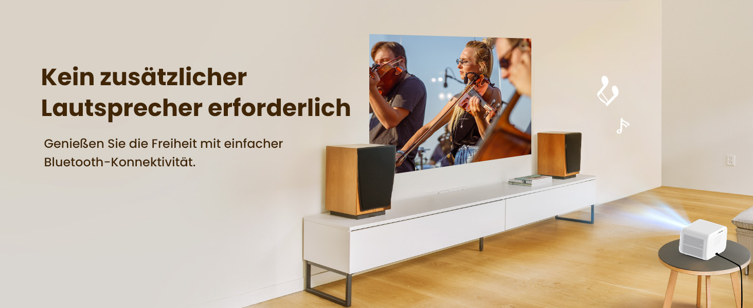 Відеопроектор Yaber L2s з нативним 1080P, автофокусом та WiFi 6/Bluetooth 5.1 для дому та мобільного перегляду