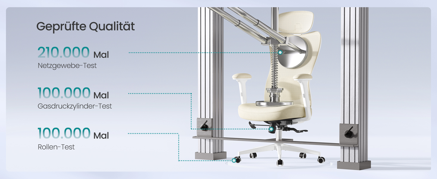 Офісний стіл SONGMICS, ергономічний комп'ютерний стілець з регульованою поперековою та підголовником, до 150 кг, регульована висота, OBN066GD01 (пісочний беж)