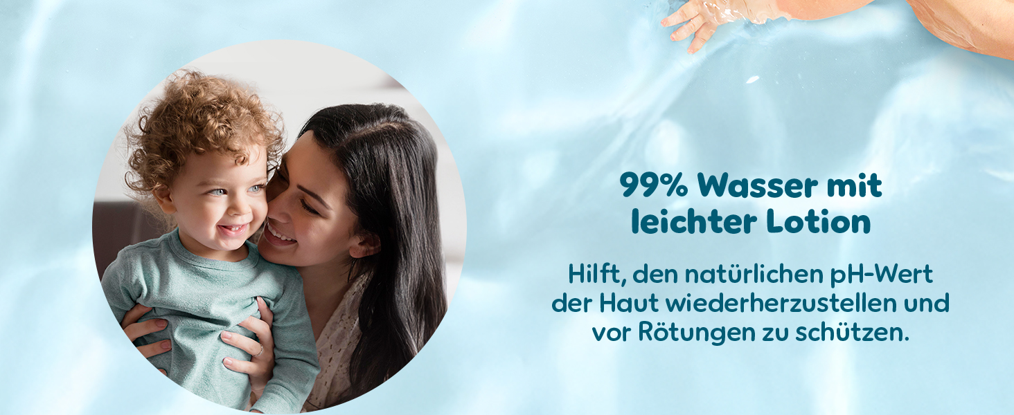 Дитячі вологі серветки Pampers 99% Water, гіпоалергенні, 12 упаковок по 60 шт (720 шт)