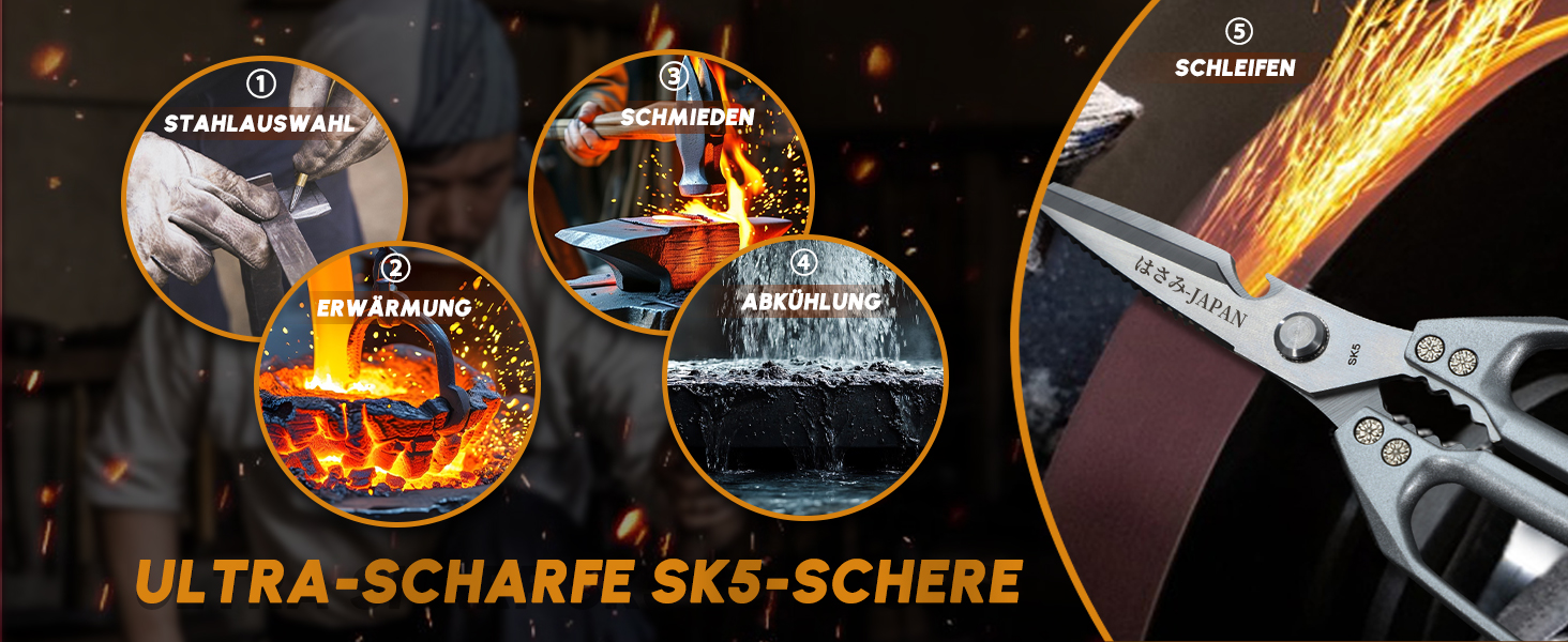 Набір кухонних ножиць Dream Reach Silver: кухонні, для птиці та кісток, нержавіюча сталь, багатофункціональні, миються в посудомийній машині