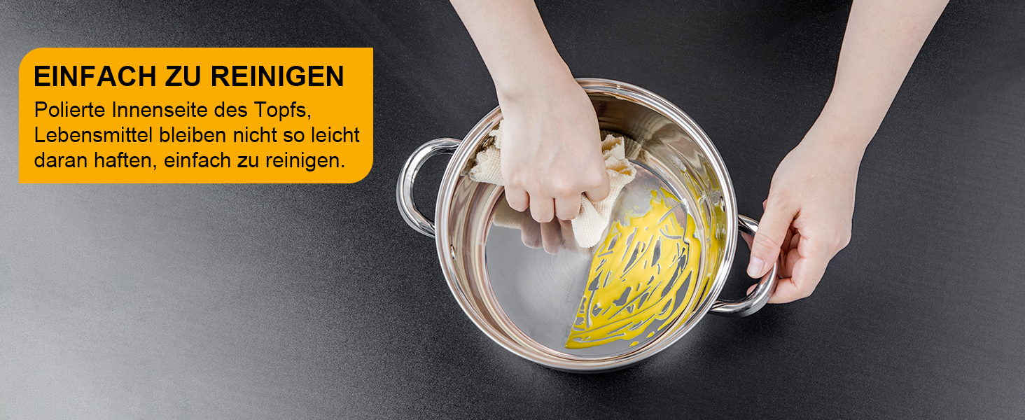 Набір каструль Velaze 7-ка з нержавіючої сталі, з кришками, індукційні, PFOA free, для всіх плит, сріблясті