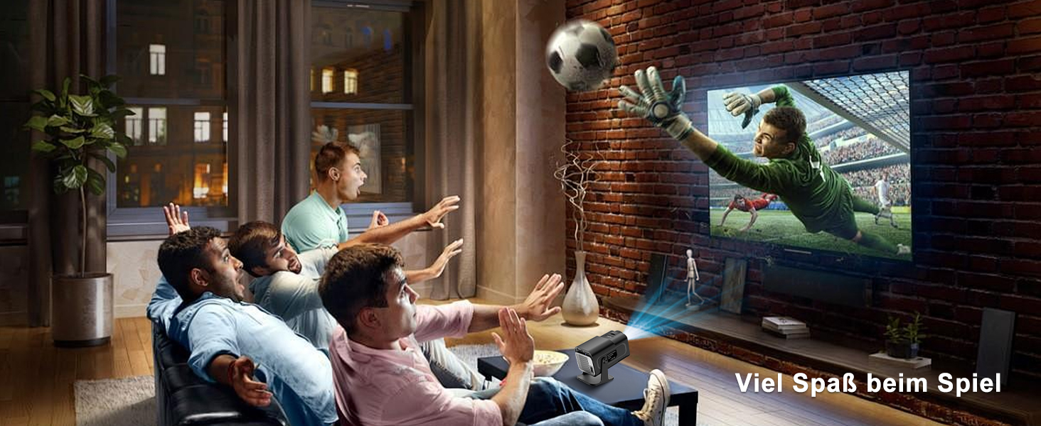 Beamer 4K HY260pro: Міні проєктор для дому та вулиці з WiFi 6, Bluetooth 5.4, Android TV, 180° обертання, 18000 люмен, 5W динамік