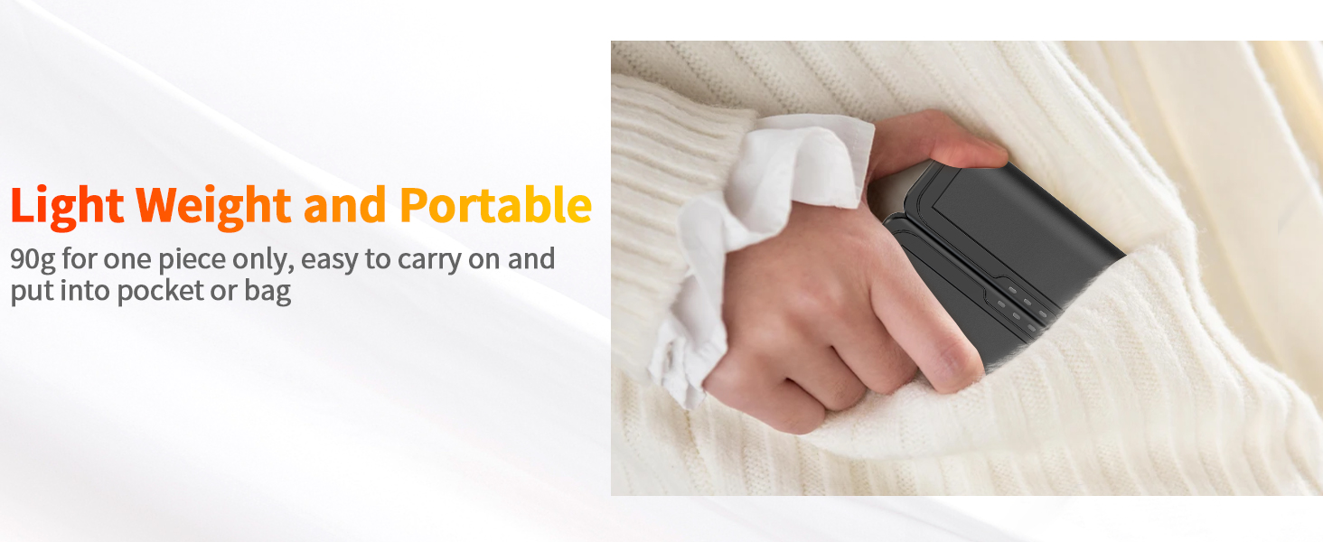 Електричні грілки для рук 2 шт. - USB, багаторазові, 3 режими нагріву, для дітей та жінок, чорний