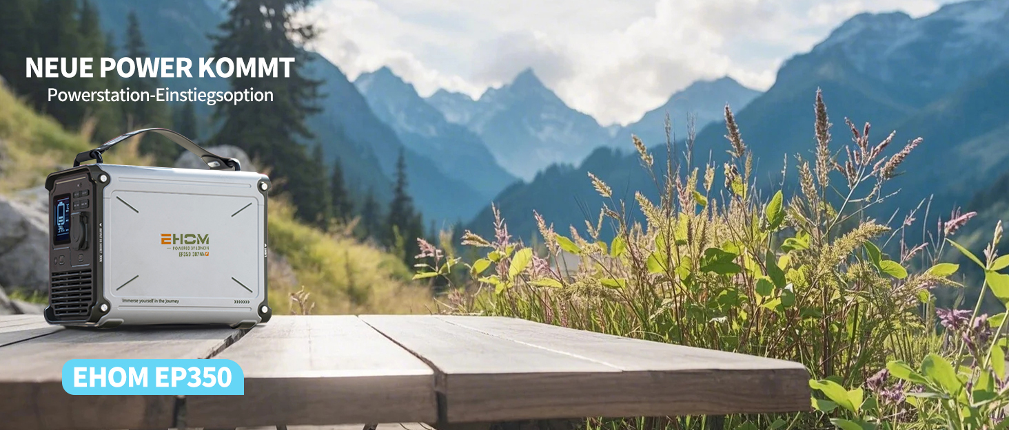 EHOM Портативна електростанція EP1650, 1024Wh, сонячний генератор LiFePO4, 3 * 1650W (пікова 2700W), 2 * 100W USB-C, 400W сонячна зарядка, тиха, резервне живлення для дому, подорожей, кемпінгу та саду