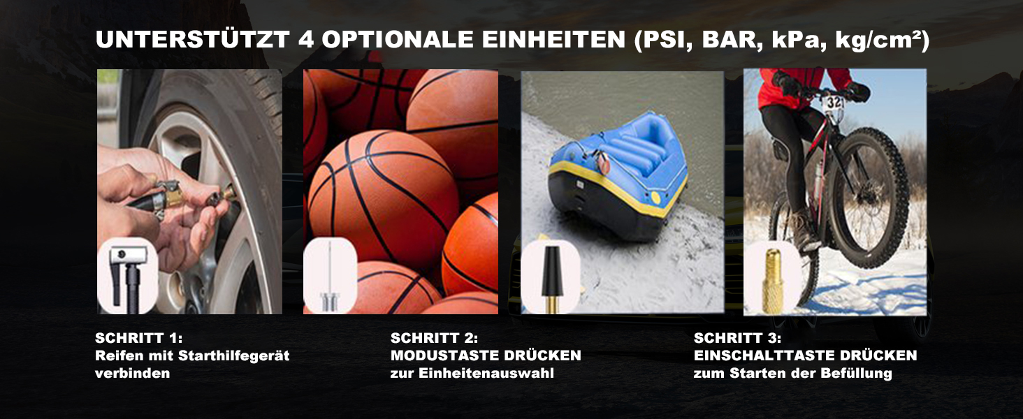 Powerbank Starthilfe 4000A: Зарядний пристрій для авто, SUV та мотоциклів з LED ліхтариком