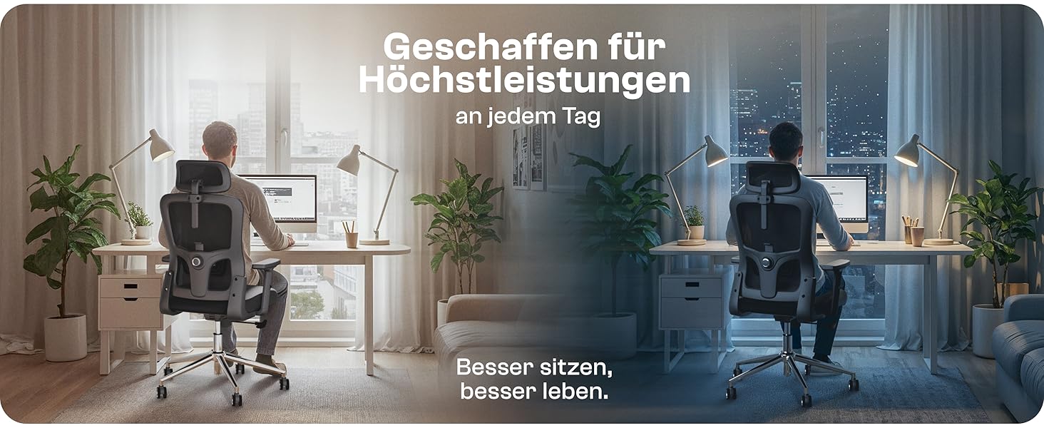 Ергономічне крісло Galahad - офісне, ігрове, поворотне | Макс. 150 кг | Чорний