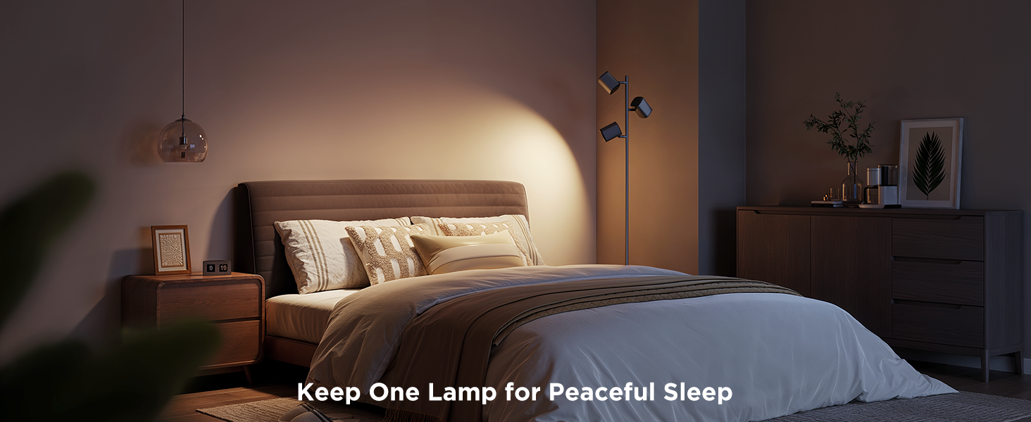 Світлодіодна підлогова лампа Govee 3-Flammen RGBWW, Matter, 1500lm, сумісна з Alexa, 64+ сцени, синхронізація з музикою, 157см, чорна для вітальні, спальні, кабінету