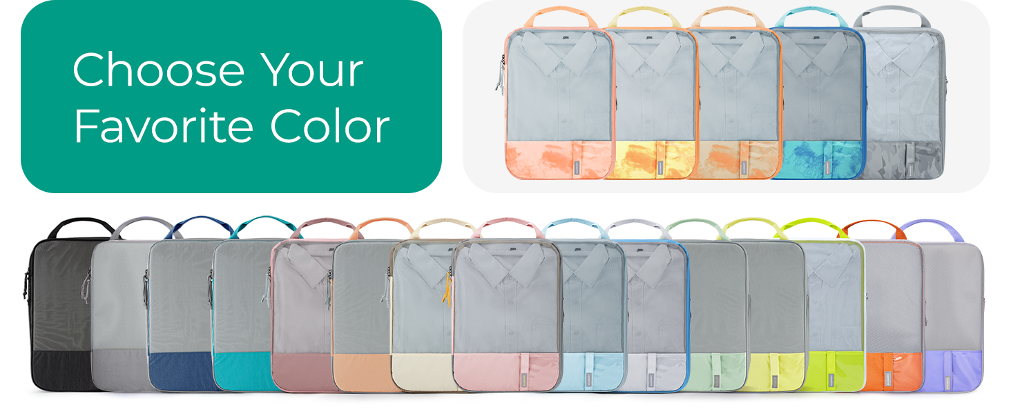 Набір органайзерів для одягу та подорожей BAGSMART (6 предметів), компресійні пакувальні куби з мішком для білизни, чорний