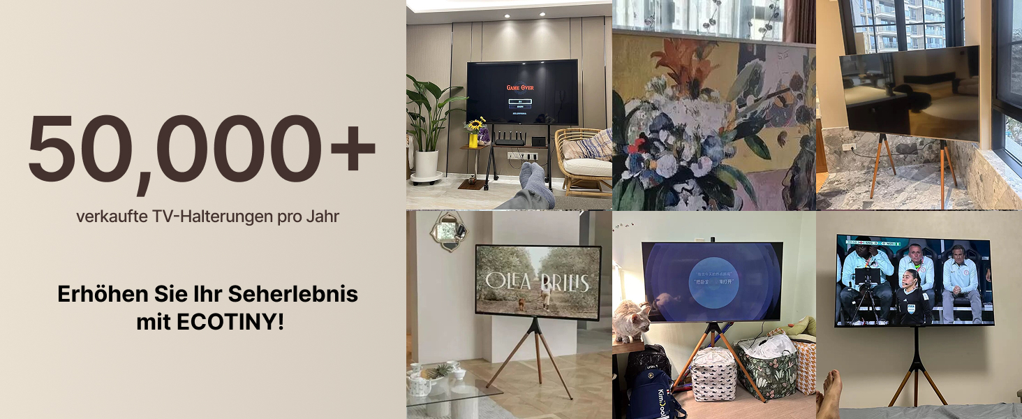 Підставка для телевізора 43-65 дюймів (LCD, LED, OLED) до 35 кг, регульована по висоті та поворотна, дерев'яна, з підносом, VESA 400x400 мм, чорний кований метал