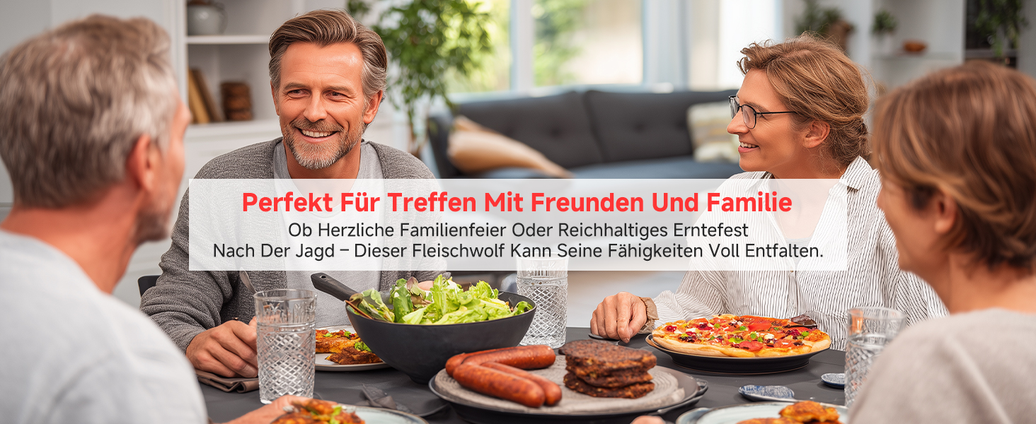 Електрична м'ясоподрібнювач AAOBOSI 3000W з LED-дисплеєм, 9 швидкостей, з нержавіючої сталі, для дому, з насадкою для ковбас та кіббе, інтегрований контейнер, сріблястий